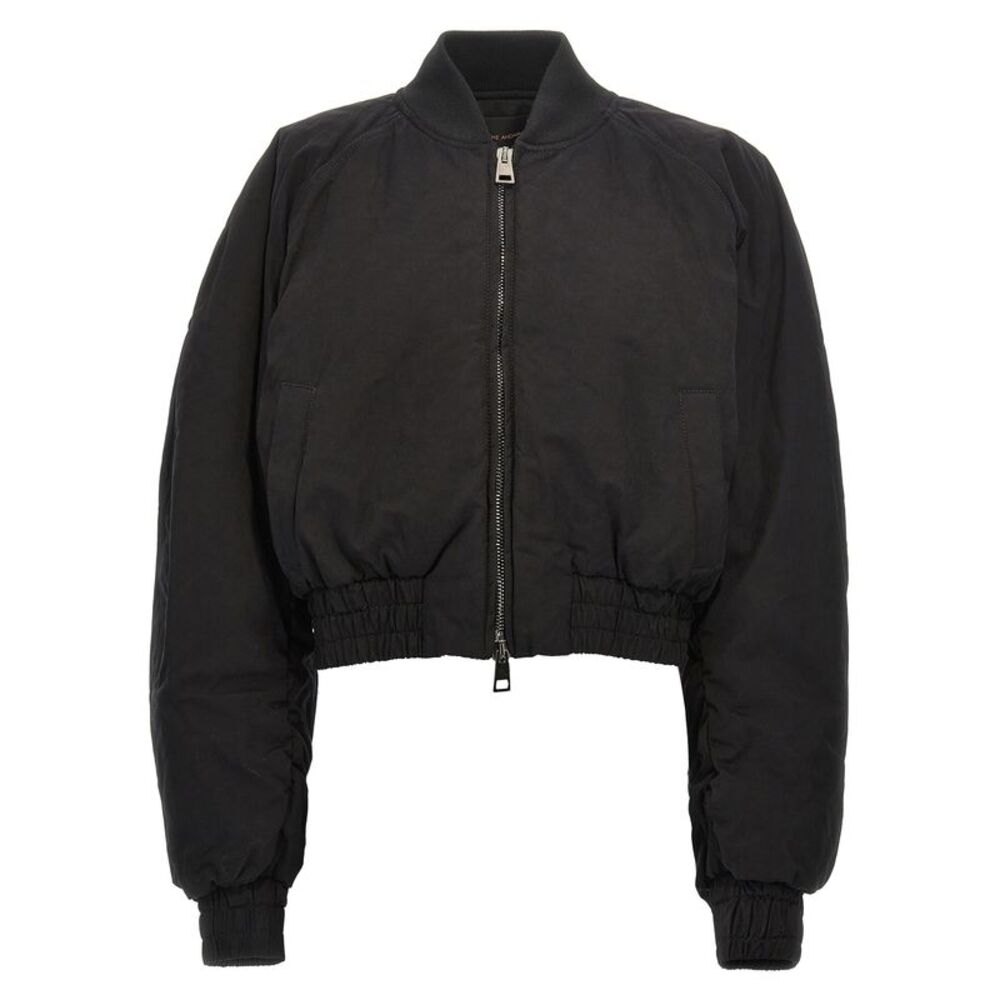 The Andamane Black Cotton Women's Bomber